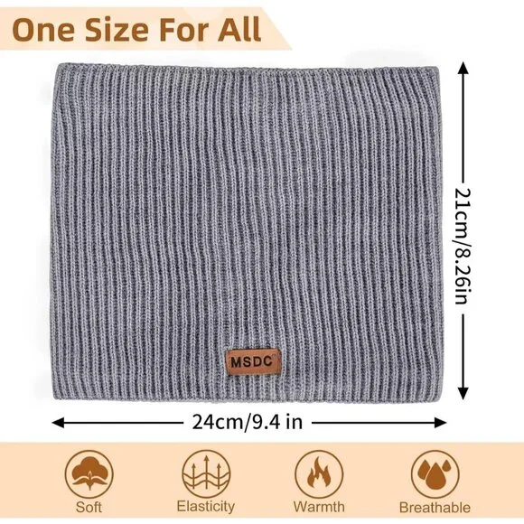 Men Warmer Black,dark Ggrey,yellow3-Pack Neck Thermal Fleece Cold Weather